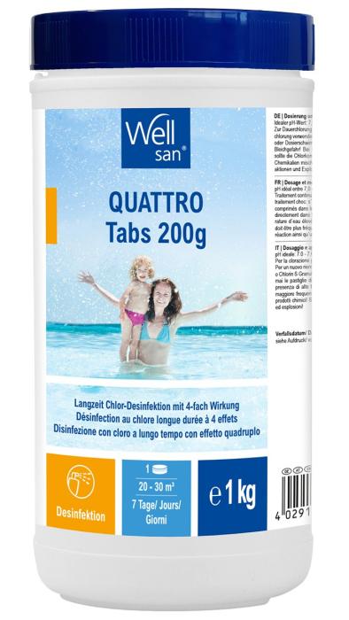 Wellsan Quattro Tabs 20g, 1 kg
